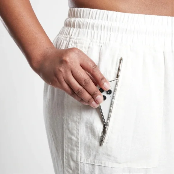 NWT White Cabo Linen Wide Leg Pant - Picture 4 of 8